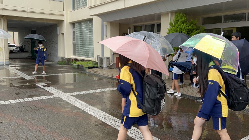 停電でも冷静に 湯河原町立湯河原中学校